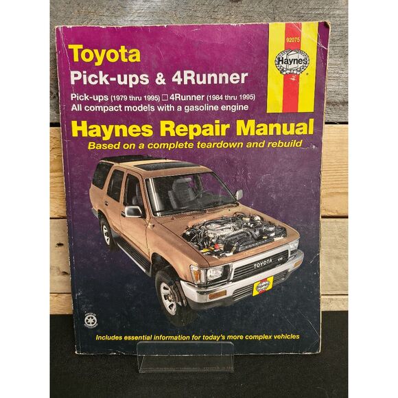 Haynes Toyota Pick-ups 1979-1995 & 4Runner 1984-1995 Repair Manual 92075 - Picture 1 of 2